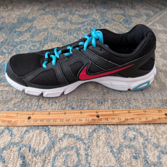 NIKE Sneakers Women's‎ 8.5 Downshifter 5 Black Turquoise Lace Up Slip On Running - Picture 13 of 13